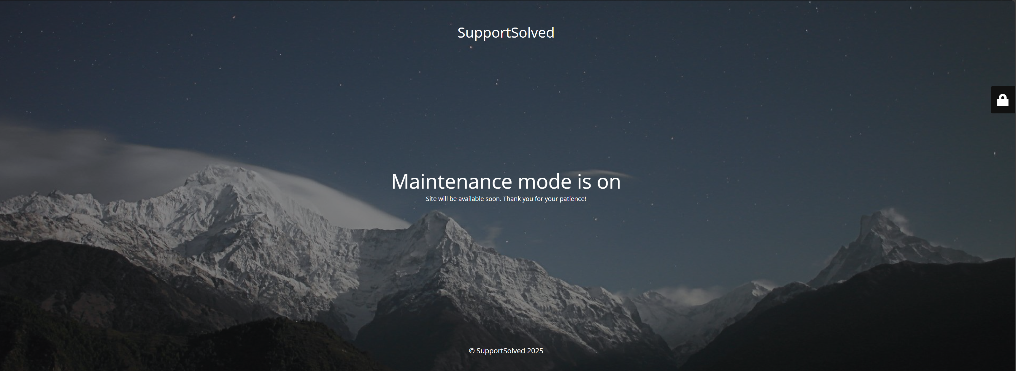 WP Maintenance Mode Activated - Exit Banner