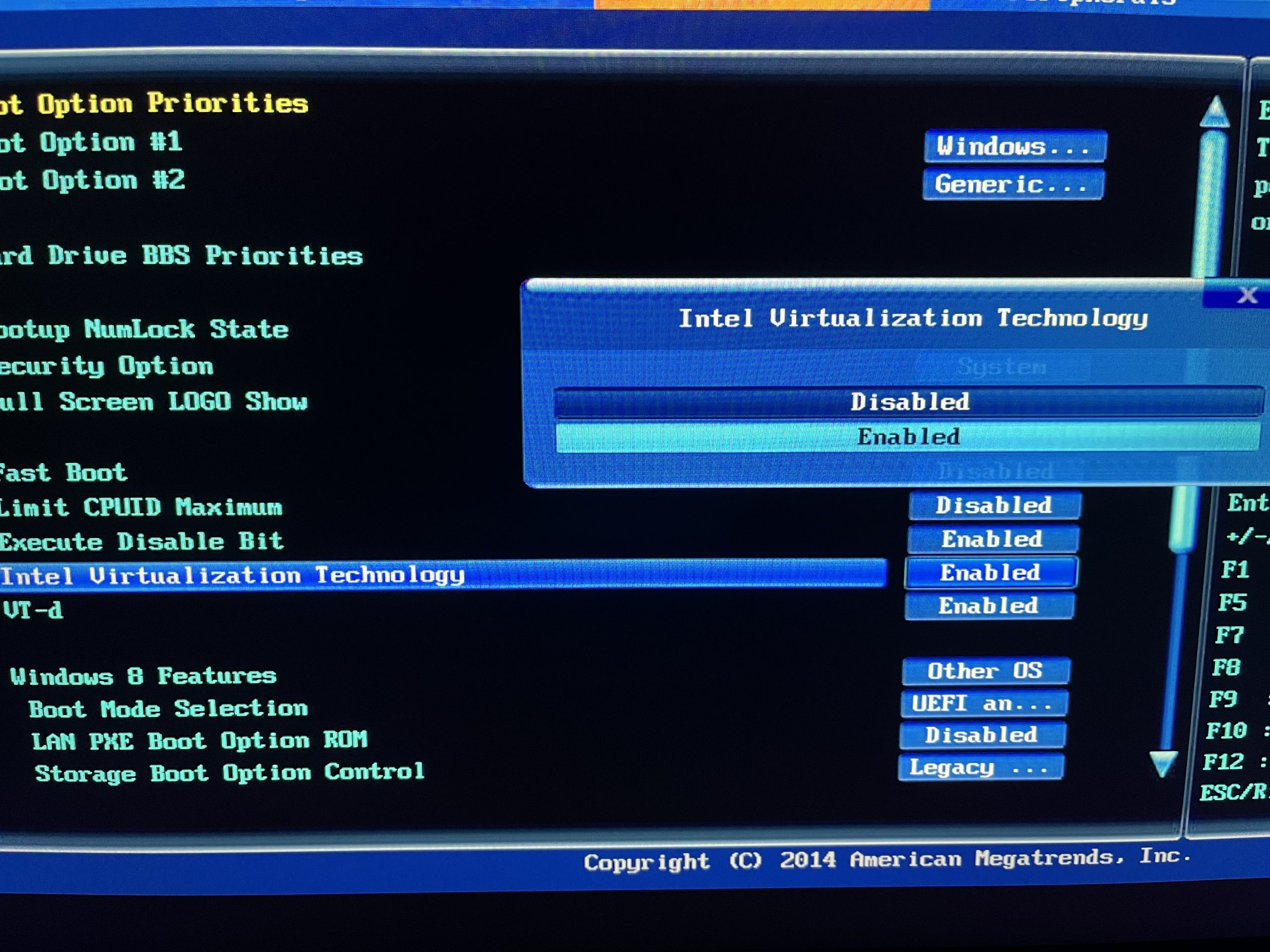 Enable virtualization in BIOS to install Docker on Windows successfully