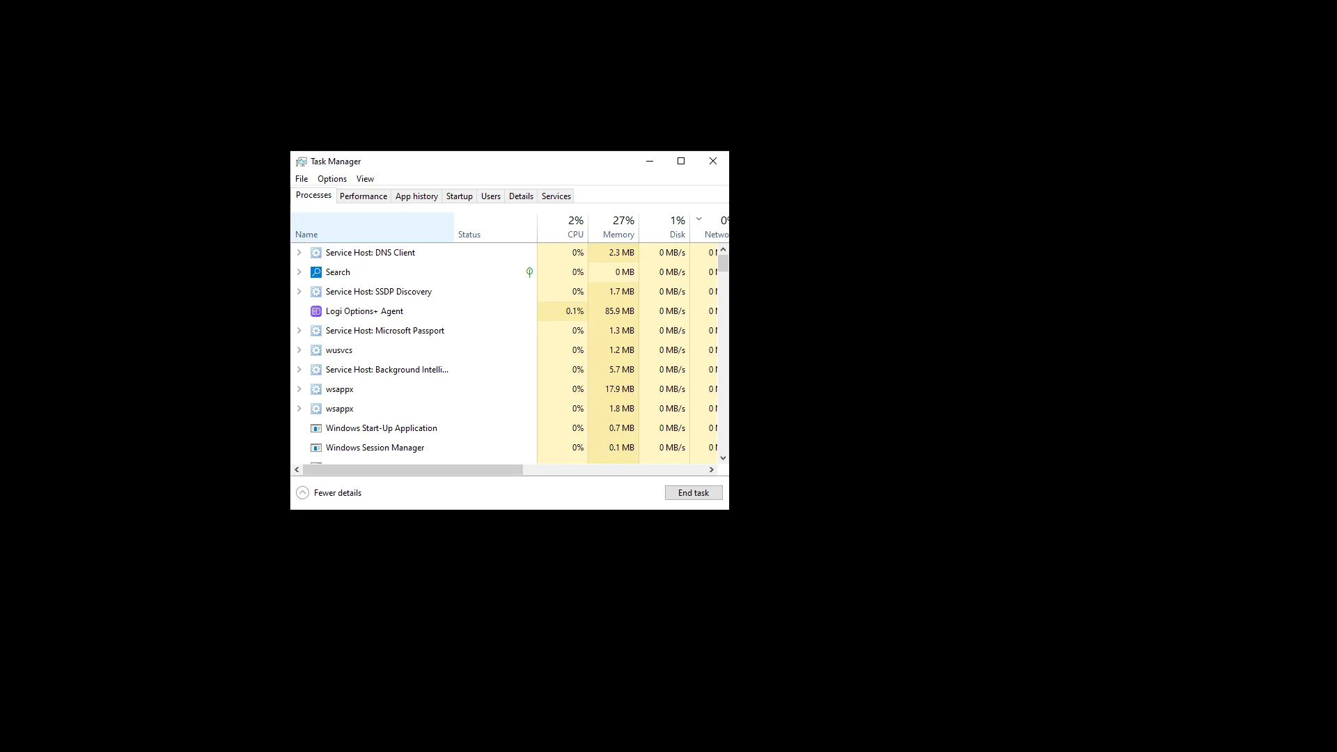 Windows black screen after login fix using Task Manager